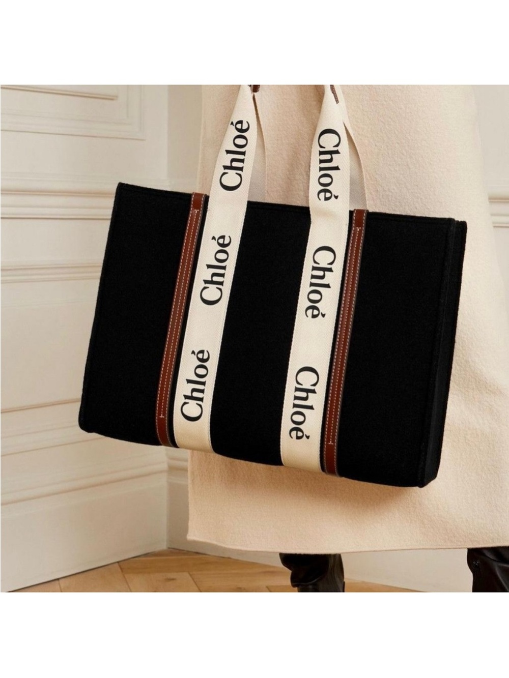 Chloe Large Woody Recycled Wool Tote